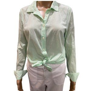 J Crew 100% Cotton Button Up Top Size S